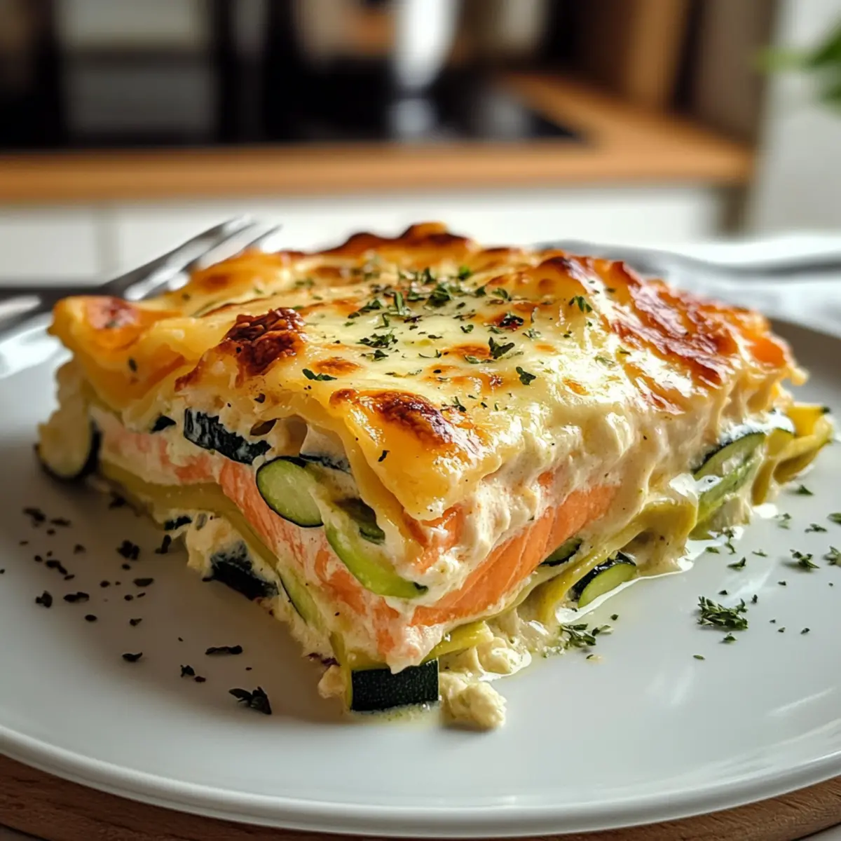 Lasagnes Saumon et Courgettes légères et savoureuses