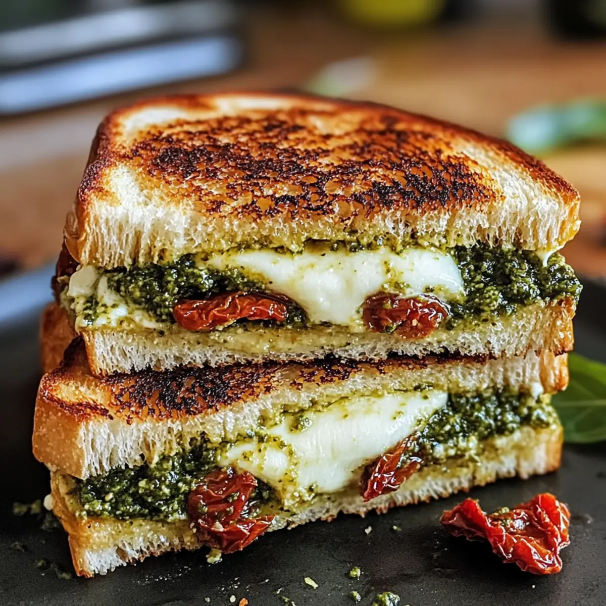Croque-Monsieur Méditerranéen Savoureux à la Mozzarella