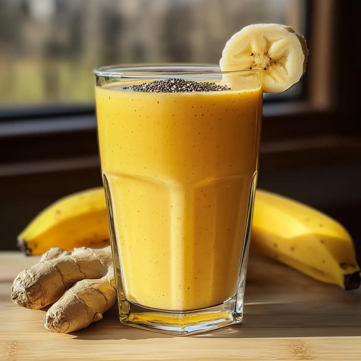 Smoothie Banane Gingembre Curcuma Santé Énergisante