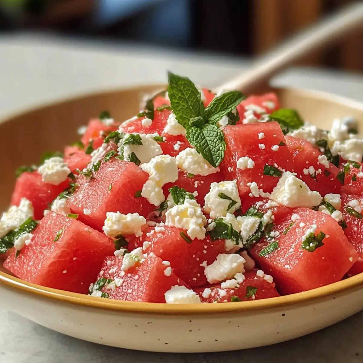 Salade pastèque feta menthe fraîche rapide et délicieuse