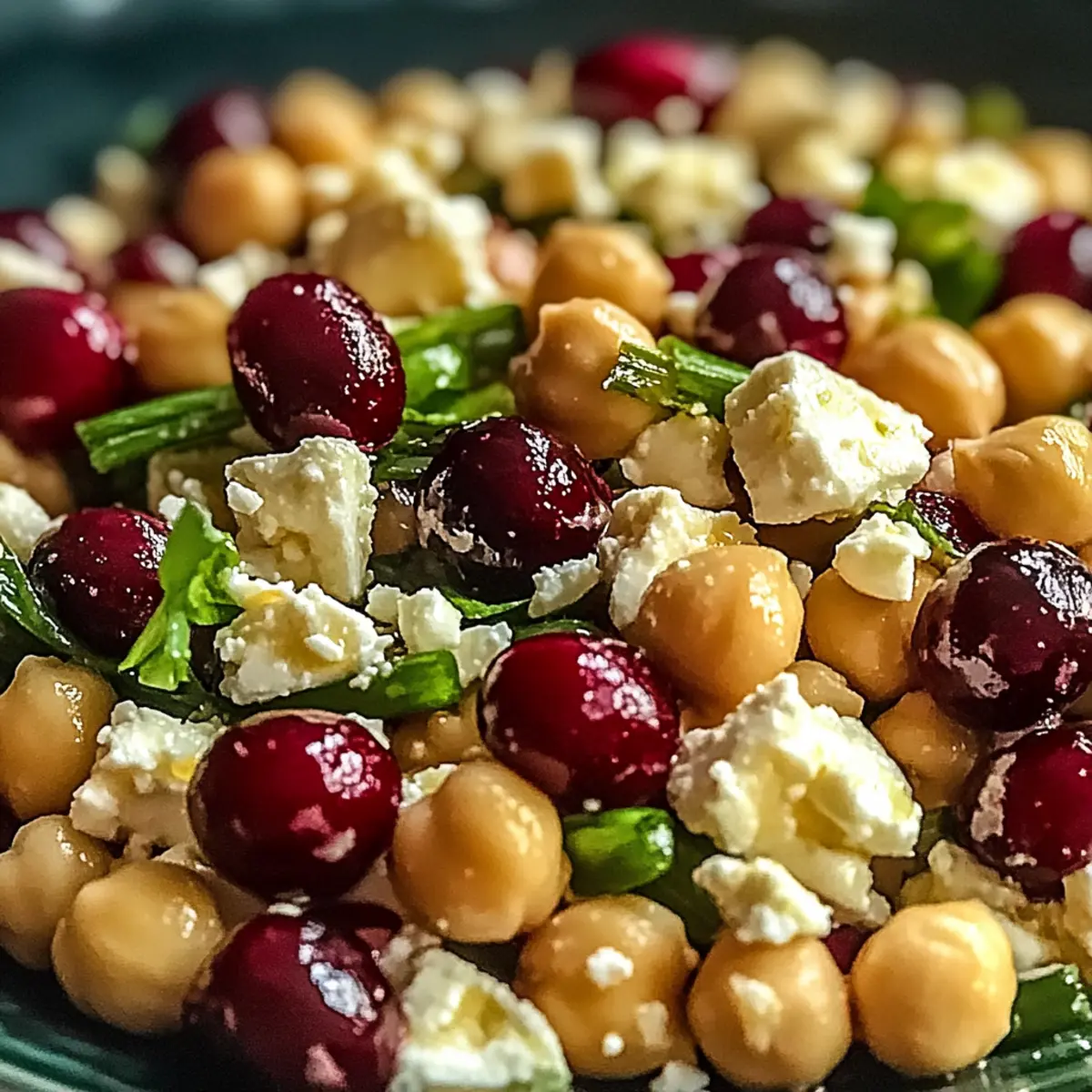 Féta et pois chiches aux canneberges rapide et savoureuse