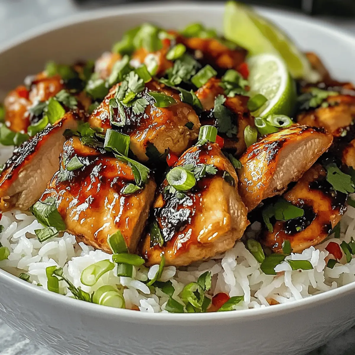 Poulet épicé à l'érable et riz crémeux à la noix de coco