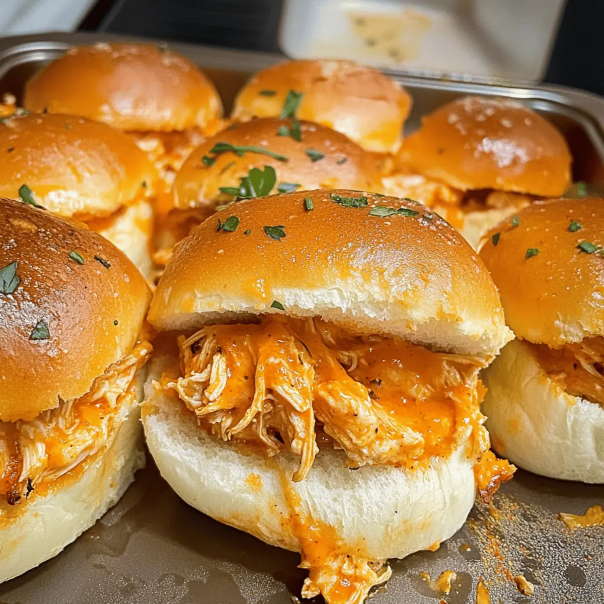 Petits pains de poulet buffalo épicés irrésistibles