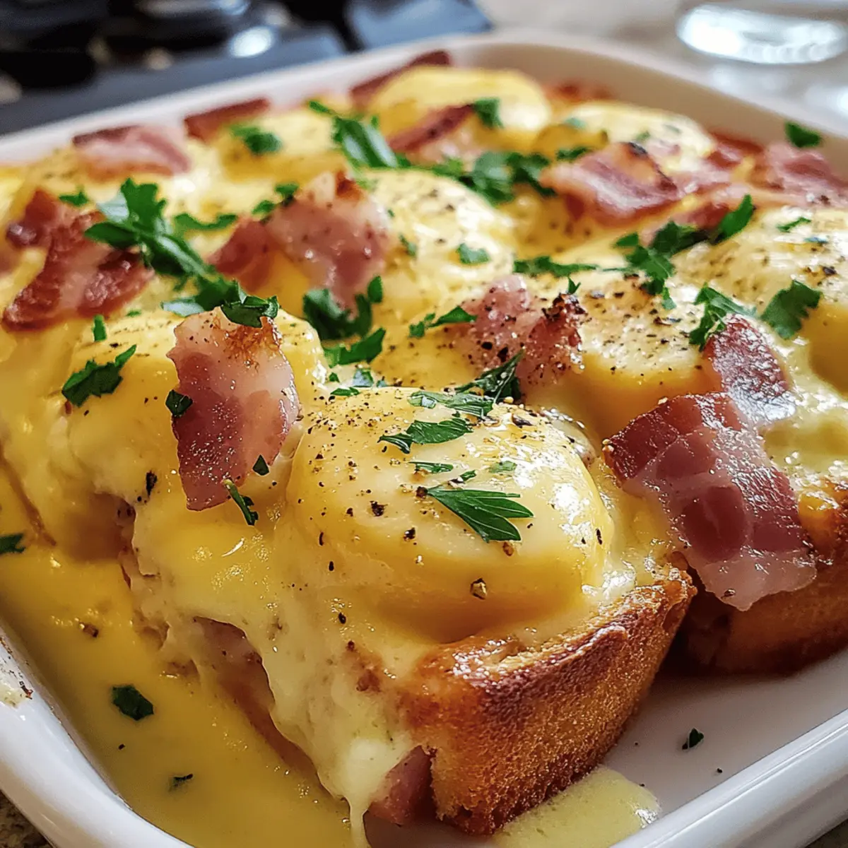 Casserole d'œufs Bénédicte facile et gourmande