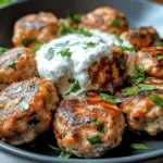 Kofta de poulet avec sauce au yaourt à l'ail crémeuse