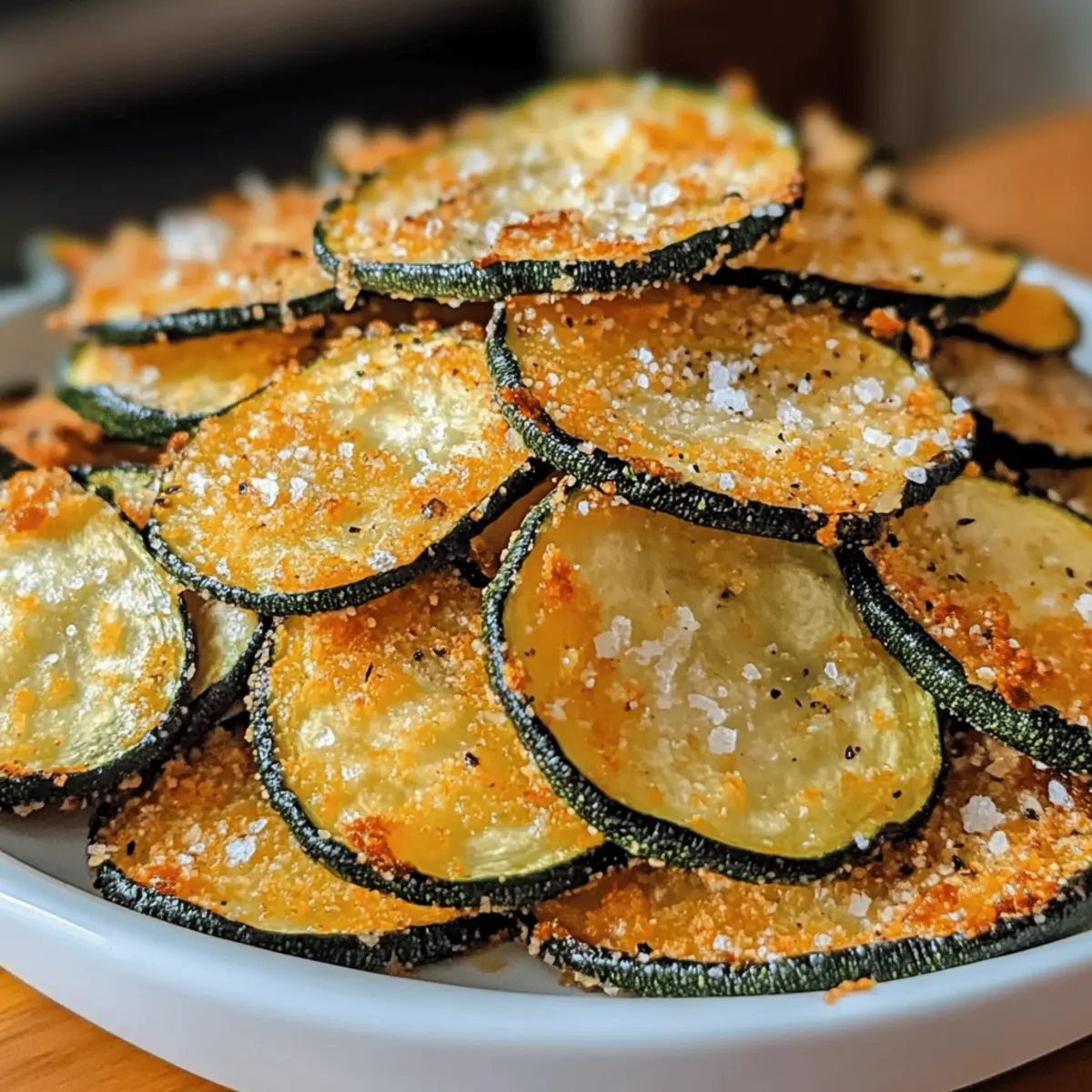 Chips de courgette à la friteuse à air croustillantes