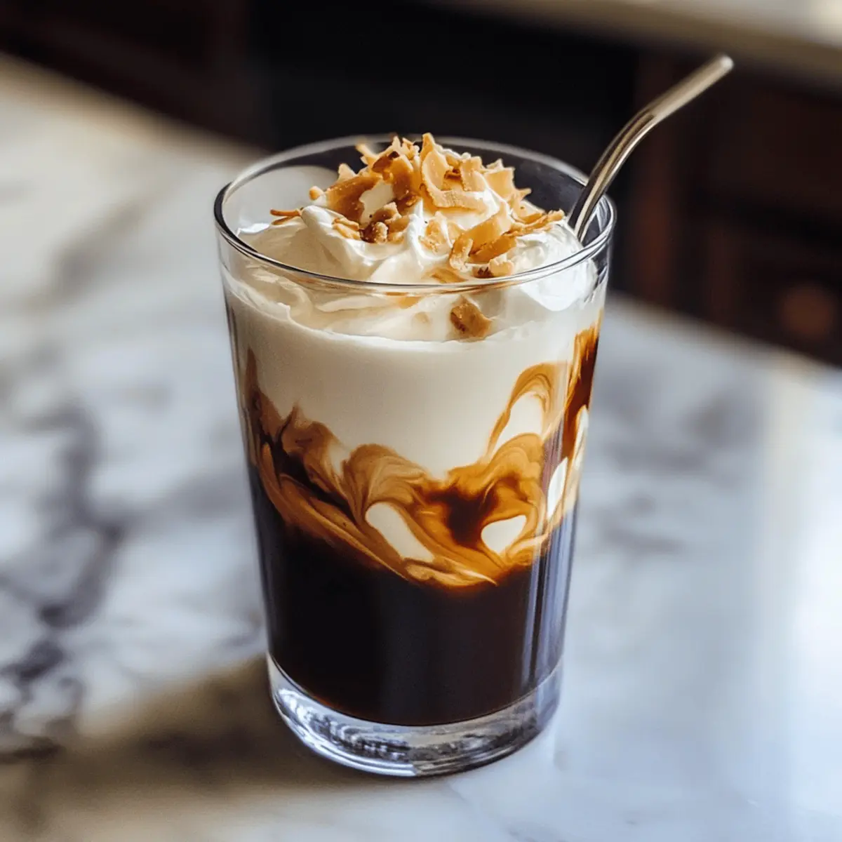 Crème de noix de coco froid infusé pour un été rafraîchissant