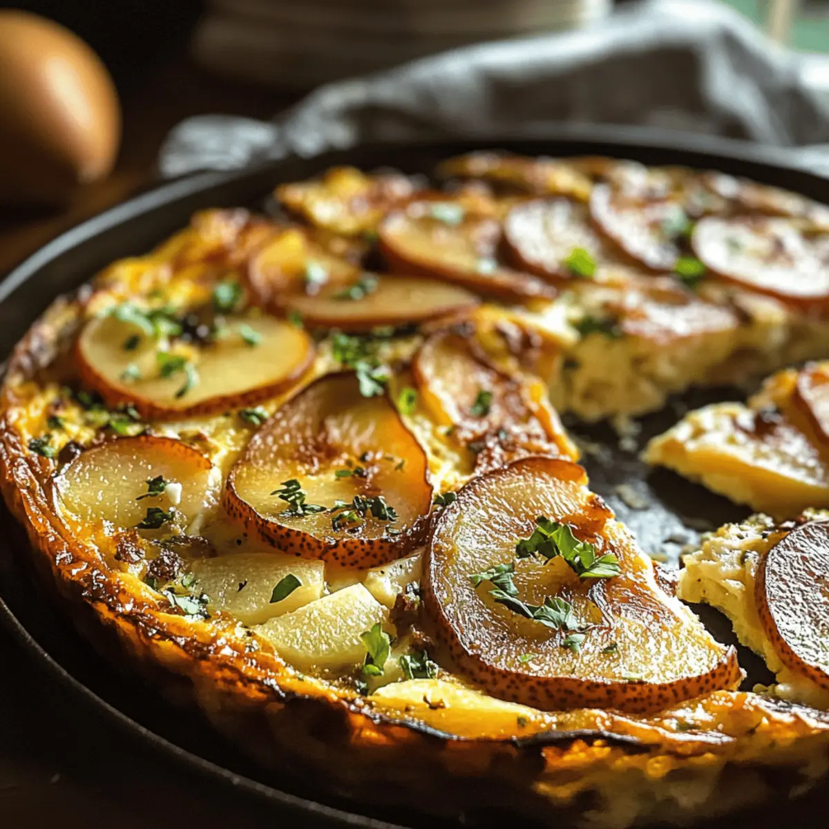 Frittata aux poires rôties qui va vous régaler