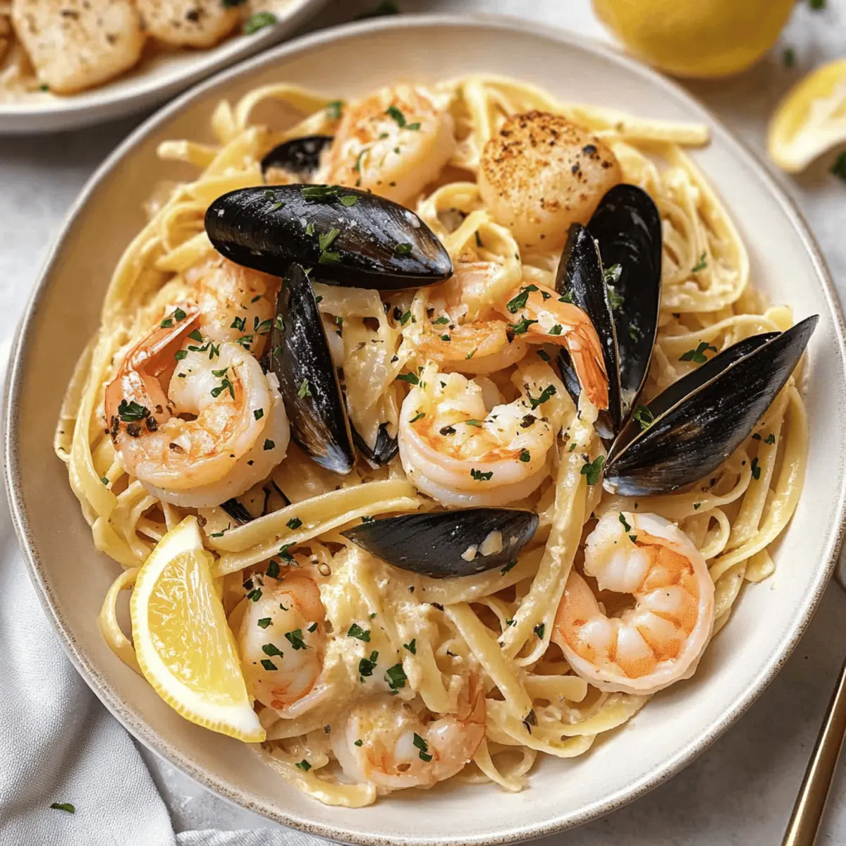 Pâtes aux fruits de mer crémeuses en 30 minutes