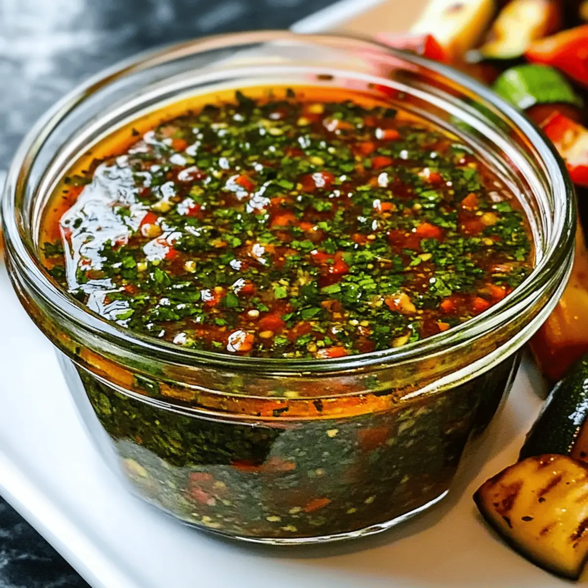 Chimichurri Rouge Fumé : Sauce Herbale Savoureuse
