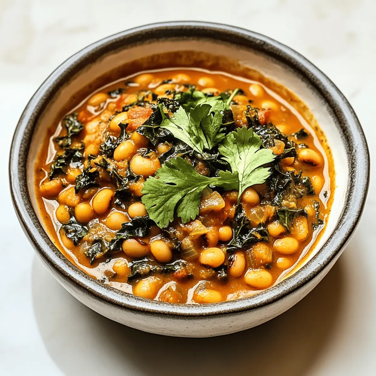 Masala de pois chiches noirs avec chou frisé savoureux