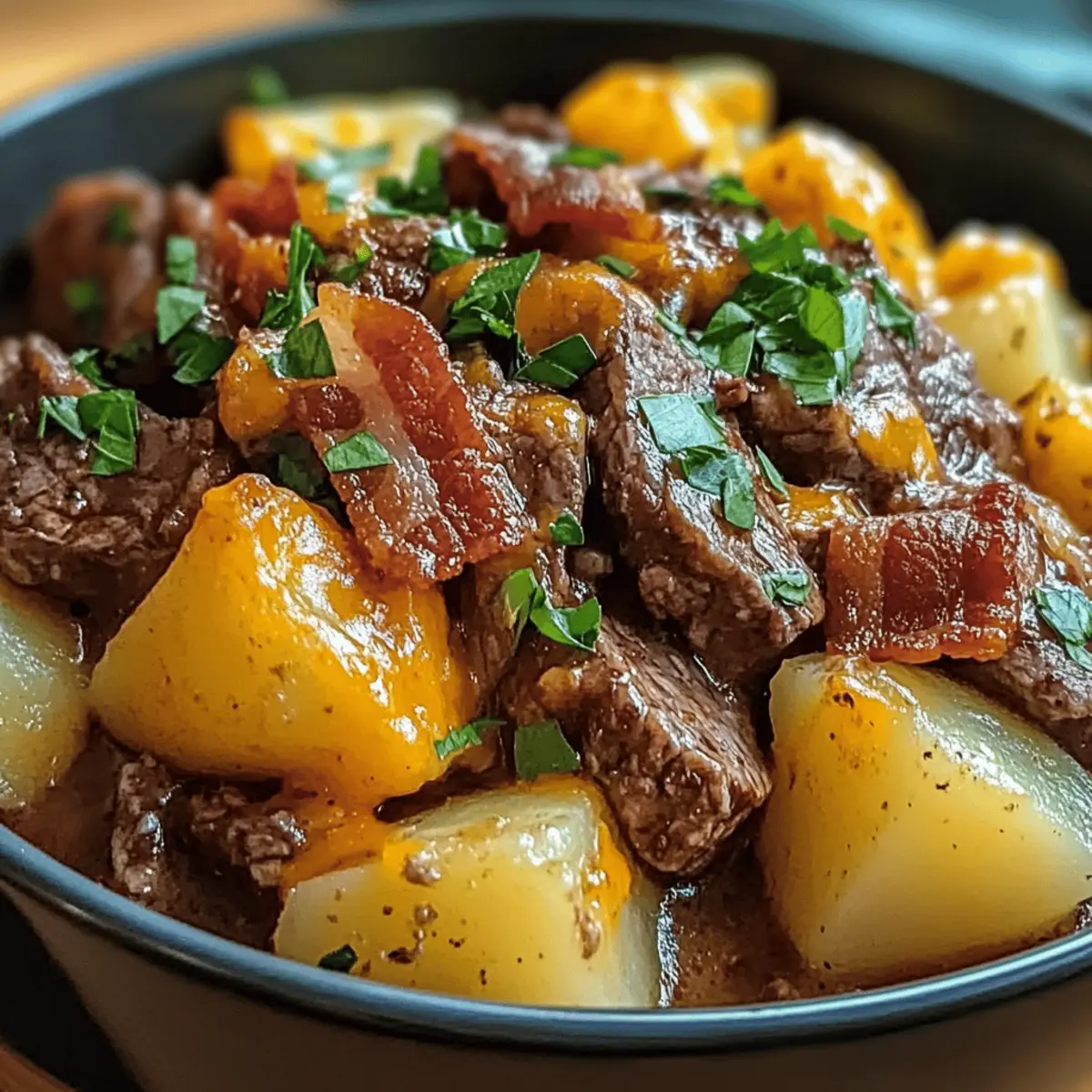 Crockpot Chargé Steak et Pommes de Terre Délicieuses