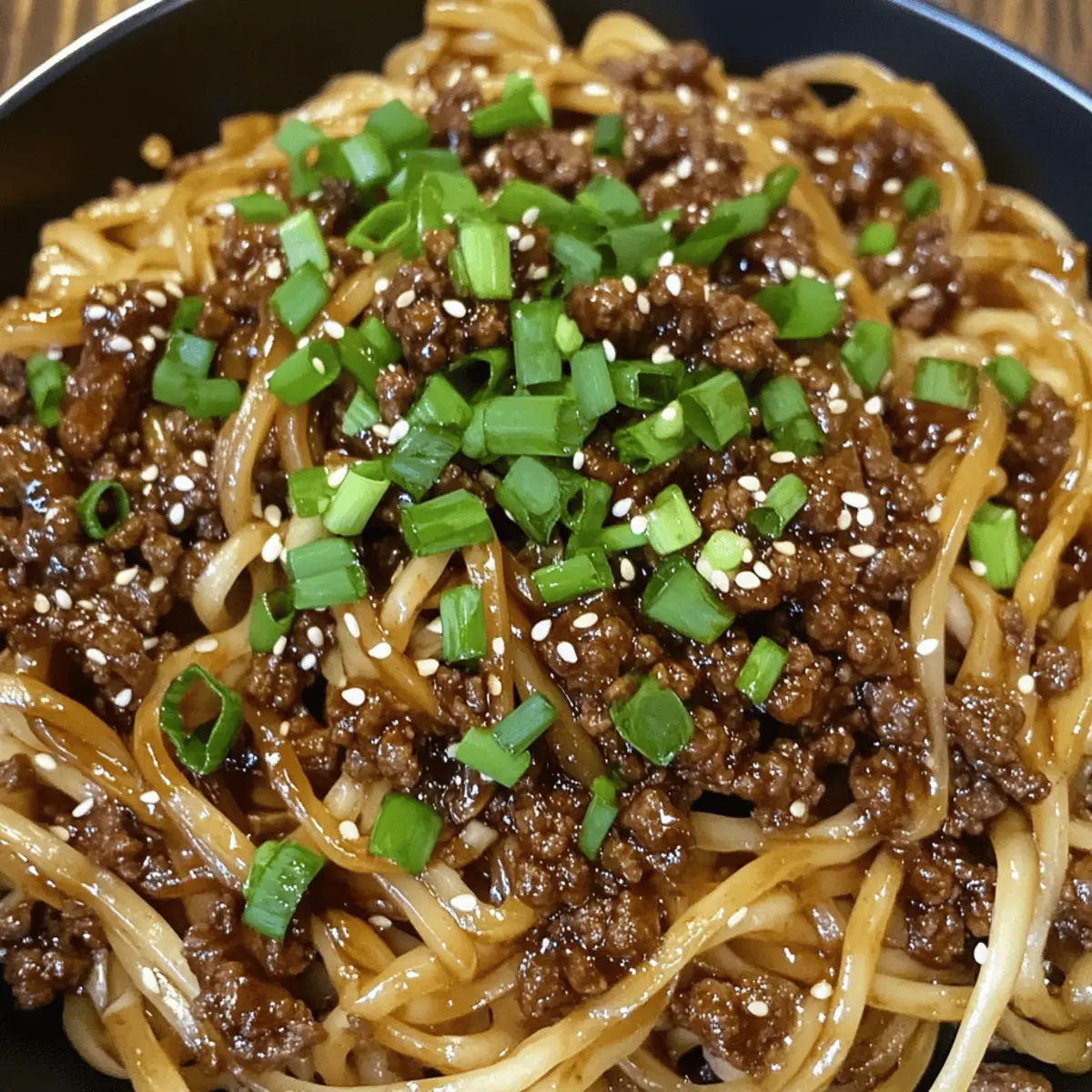 Nouilles de Boeuf Haché Mongol en 15 Minutes