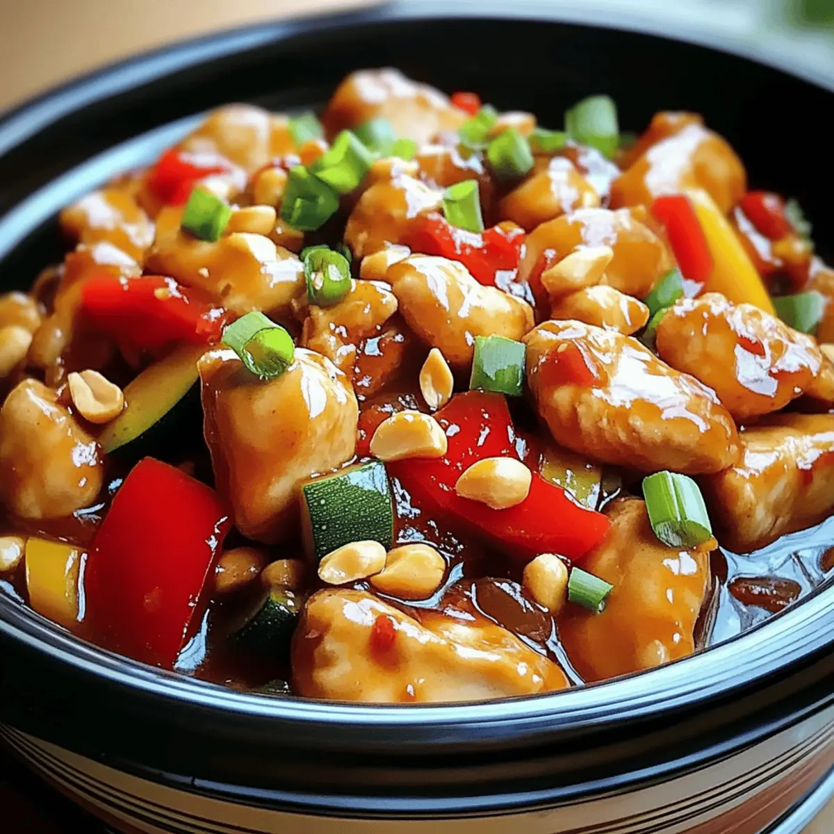 Poulet Kung Pao à la mijoteuse facile et savoureux