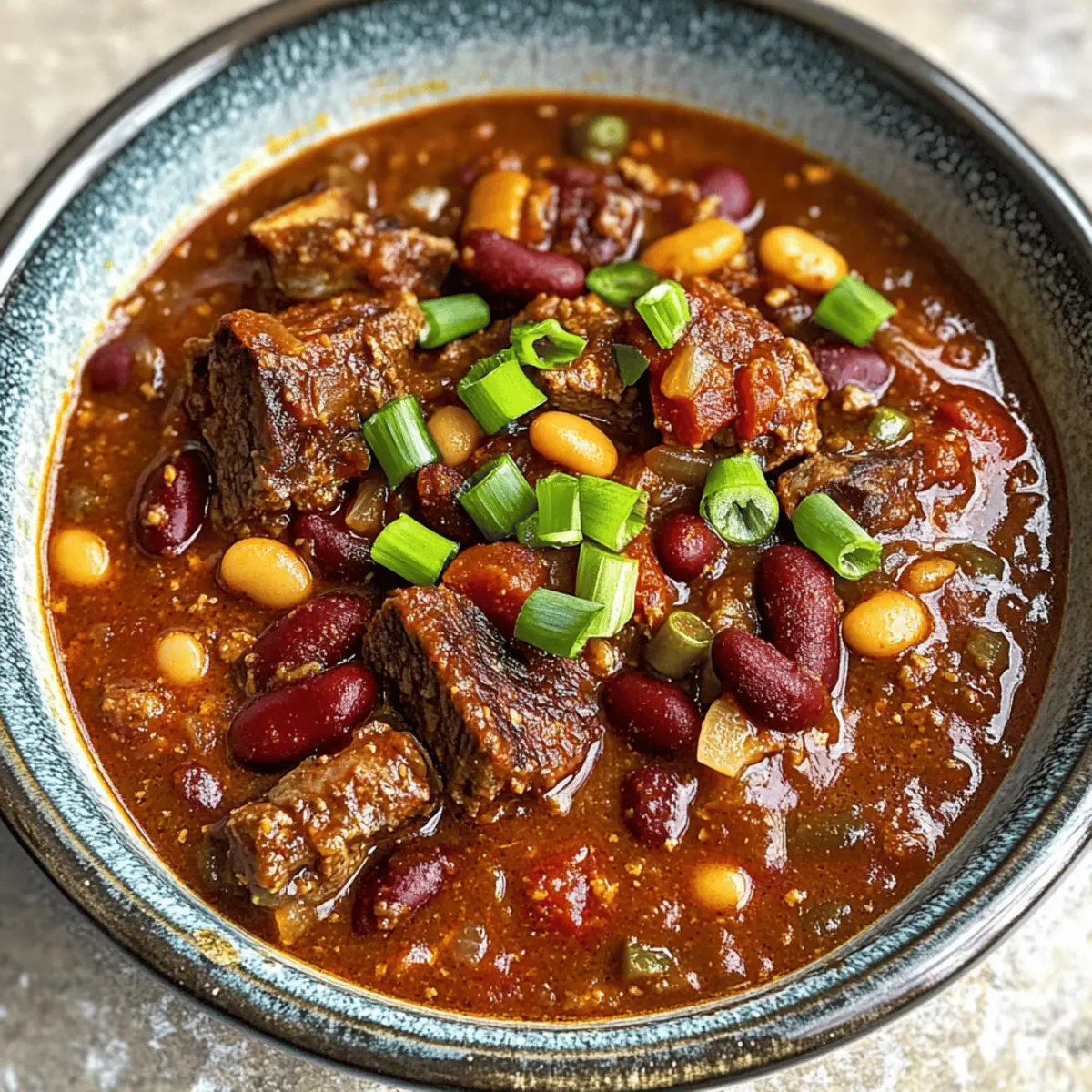 Rib et Chorizo Chili réconfortant et savoureux