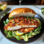 Sandwich au poulet au citron et au poivre