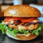 Burger au poulet chipotle