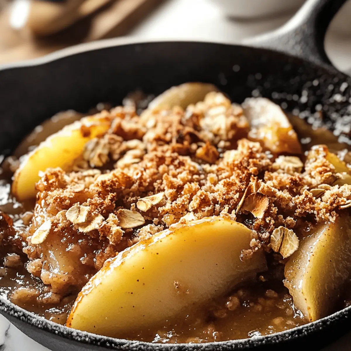 Croustillant de poires à la poêle express