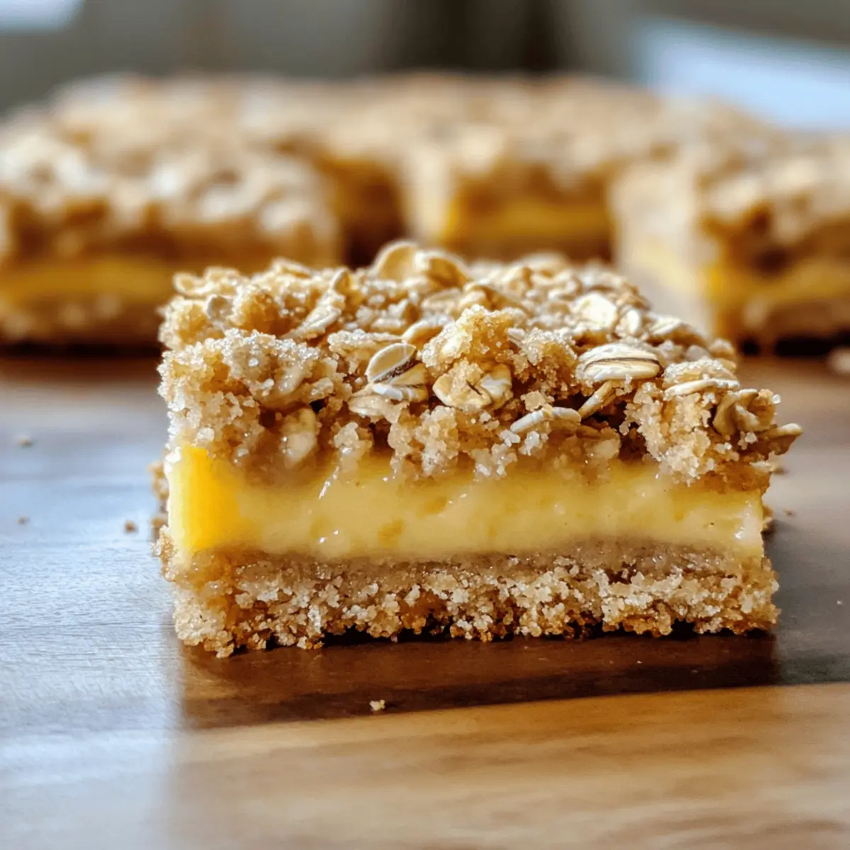 Barres de crumble à l'avoine et au citron irrésistibles