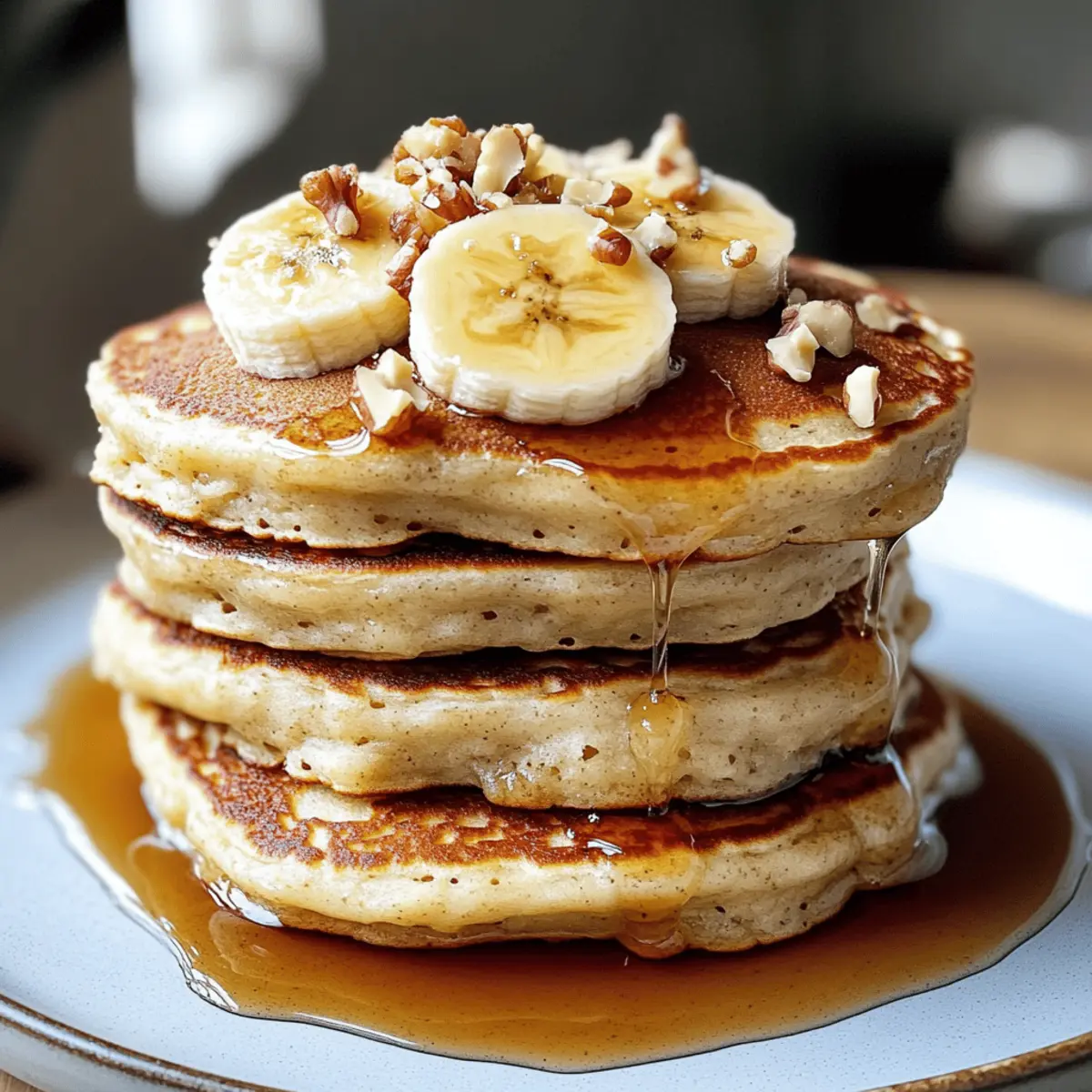 Pancakes moelleux faits maison aux bananes délicieux