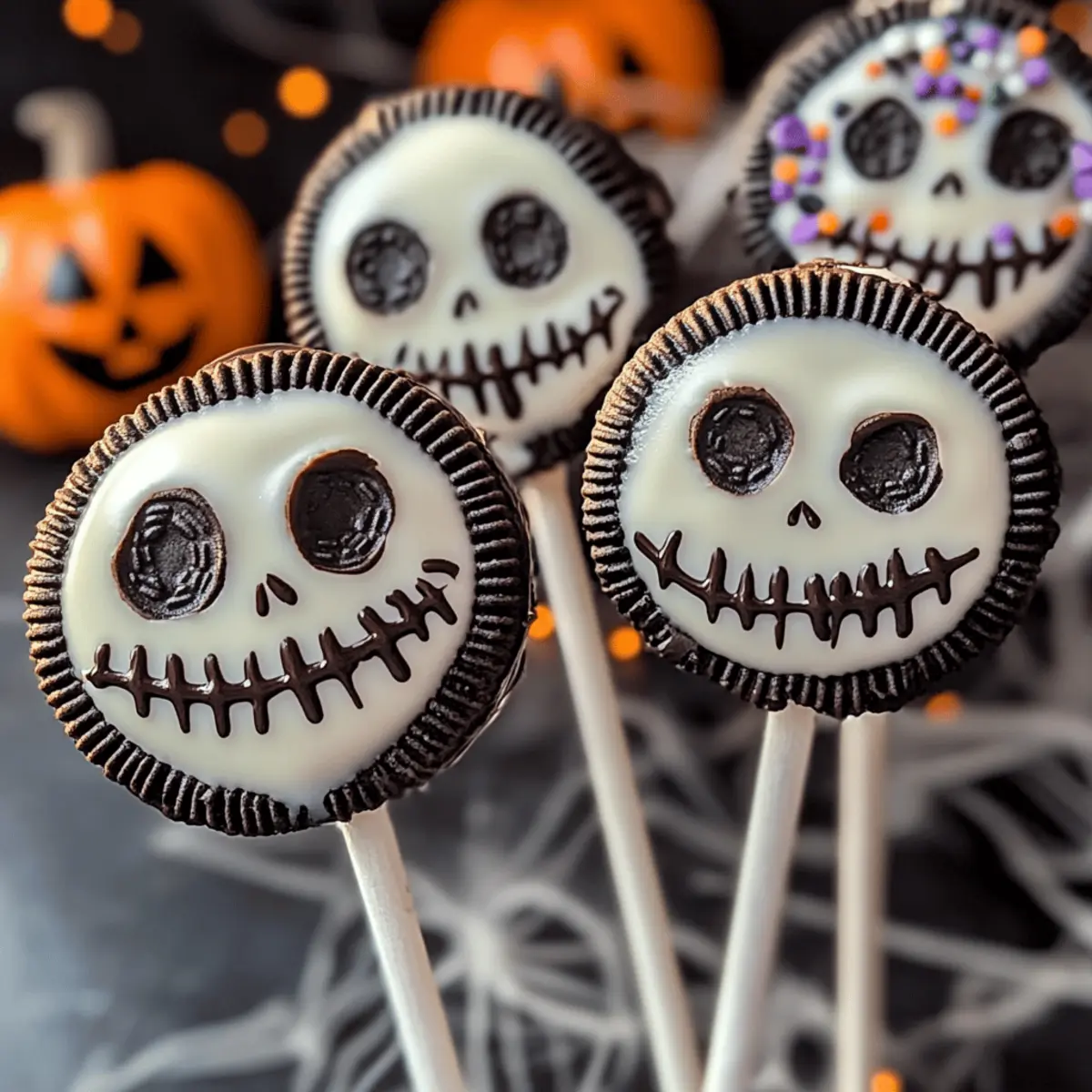 Délicieux bâtonnets Oreo de Jack Skellington pour Halloween