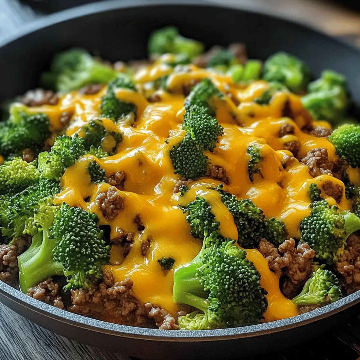 Skillet de Brocoli Hamburger Keto Savoureux et Rapide