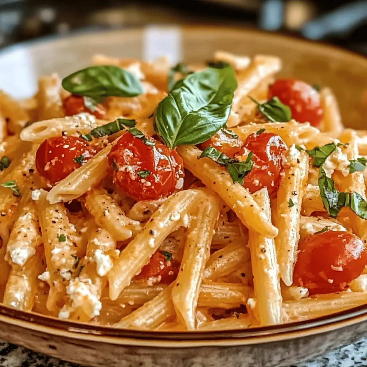 Pâtes à la tomate et à la ricotta crémeuses et rapides
