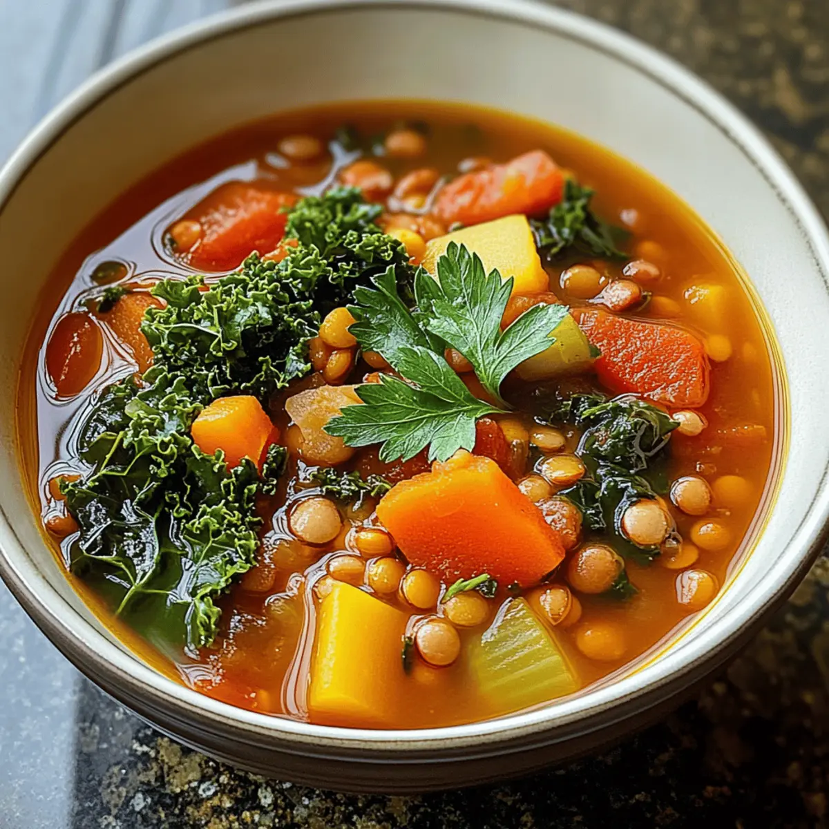 Soupe de légumes riche en protéines pour un repas réconfortant