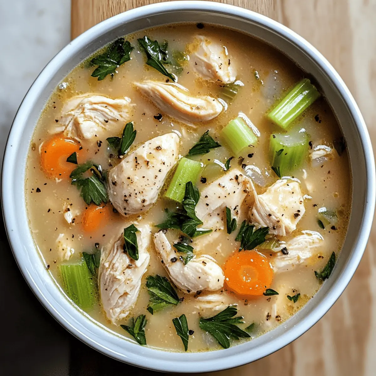 Soupe au poulet à la mijoteuse réconfortante et facile