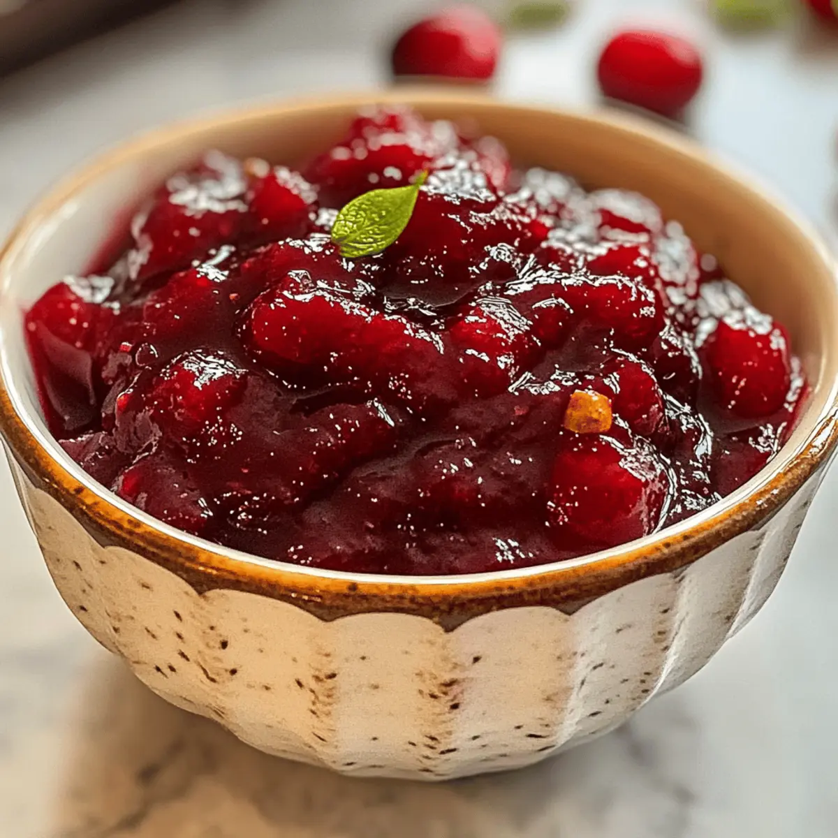 Sauce aux canneberges épicée pour les fêtes