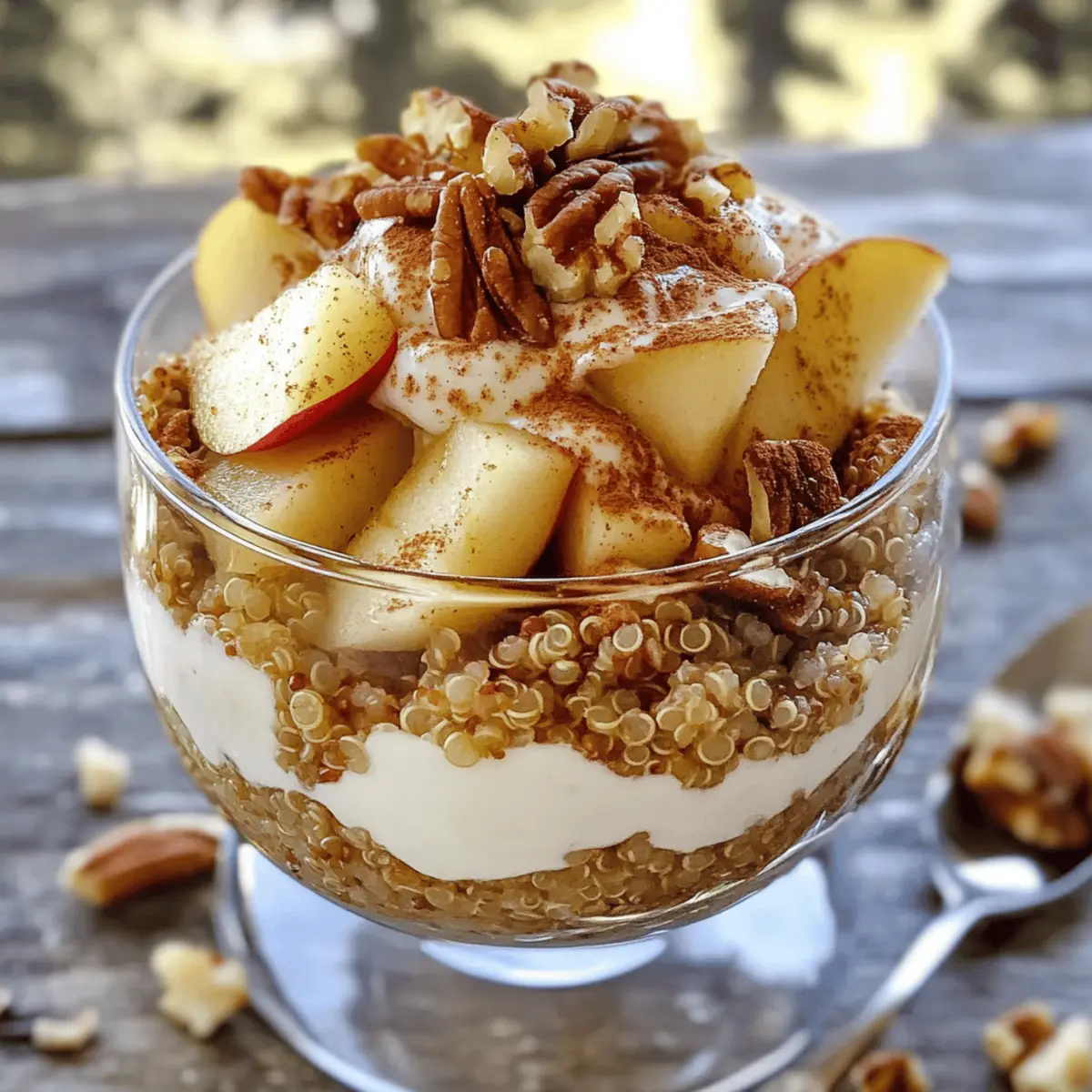Cinnamon de pomme Quinoa: Un parfait sain et délicieux