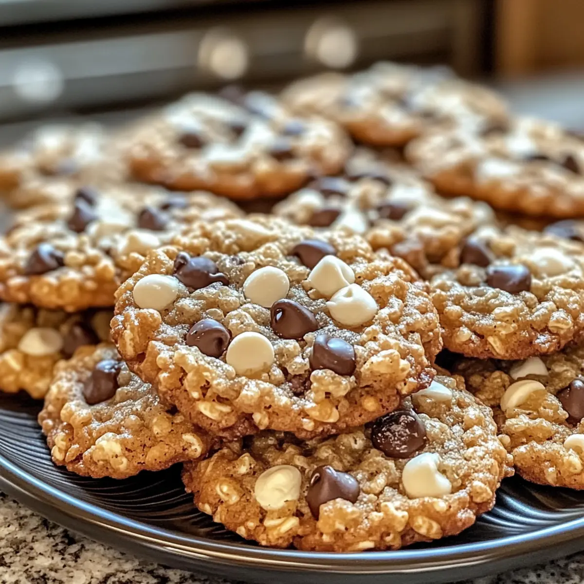 Biscuits croustillants aux pépites de chocolat et Rice Krispies