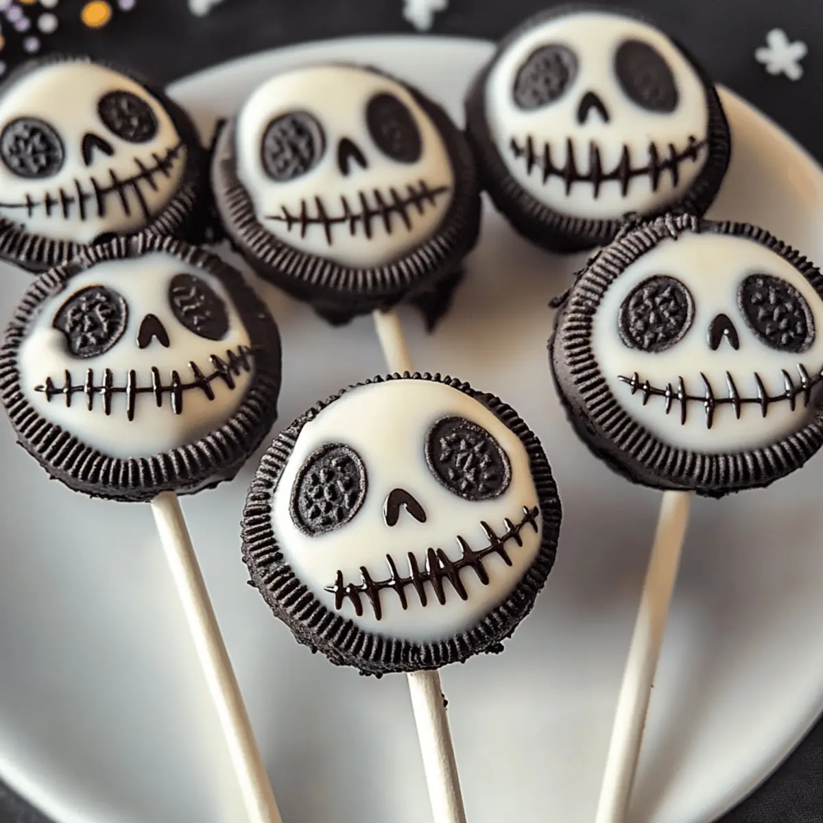 Délicieuses sucettes Oreo de Jack Skellington pour Halloween