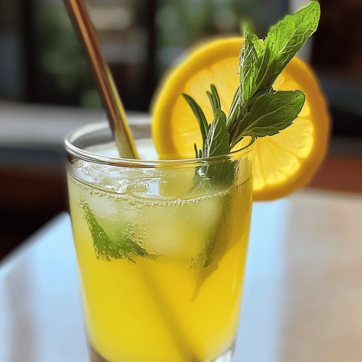 Limonade à la menthe et au romarin rafraîchissante