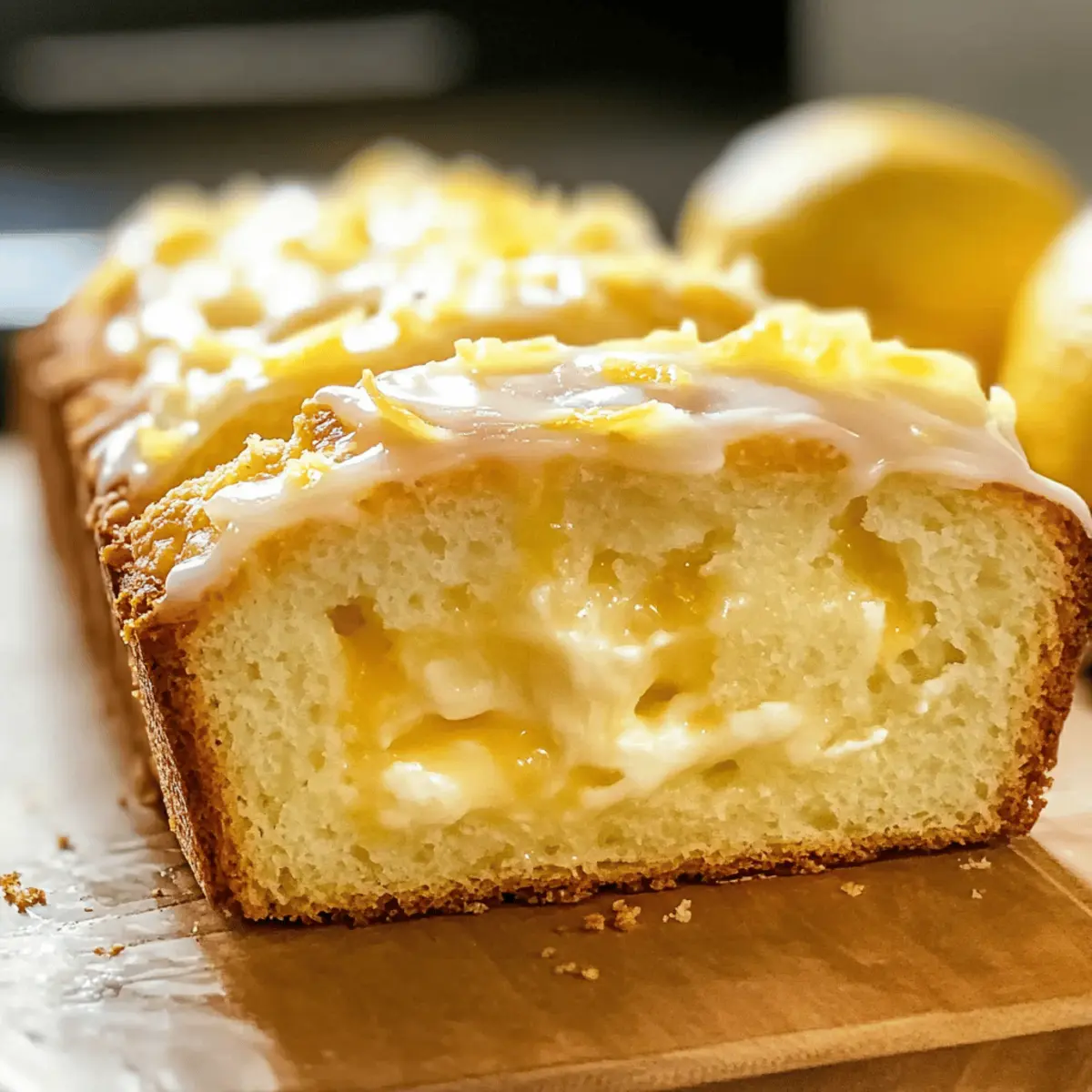 Pain au fromage à la crème au citron moelleux et savoureux
