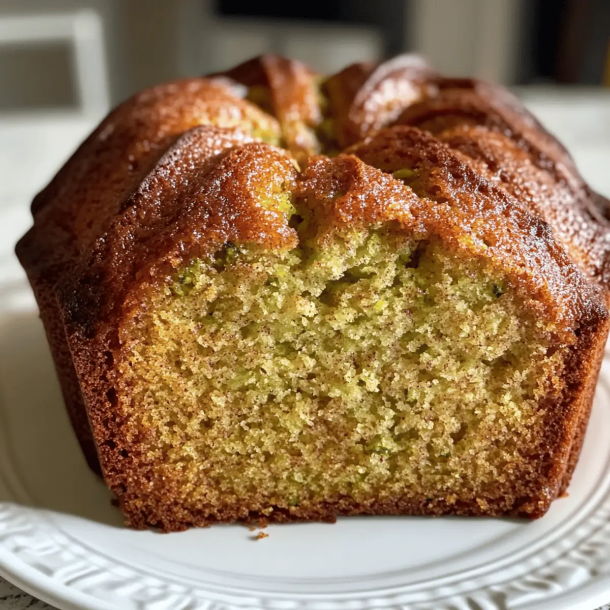 Pain de courgette en moule à bundt à la cannelle moelleux