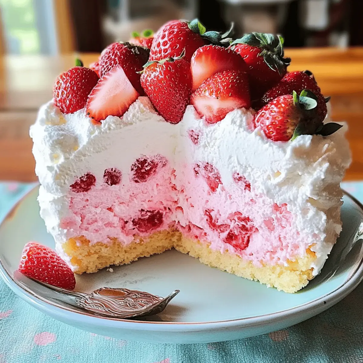 Gâteau Nuage aux Fraises : Dessert léger et sans cuisson