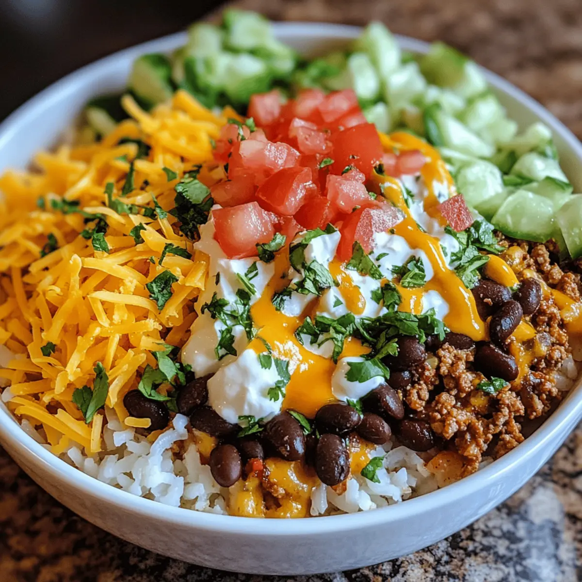 Bol de riz taco : un dîner rapide et savoureux