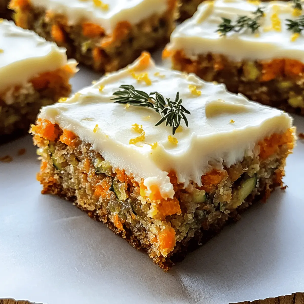 Barres de carottes et de courgettes au gingembre moelleuses