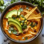 Soupe de tortilla au poulet poblano