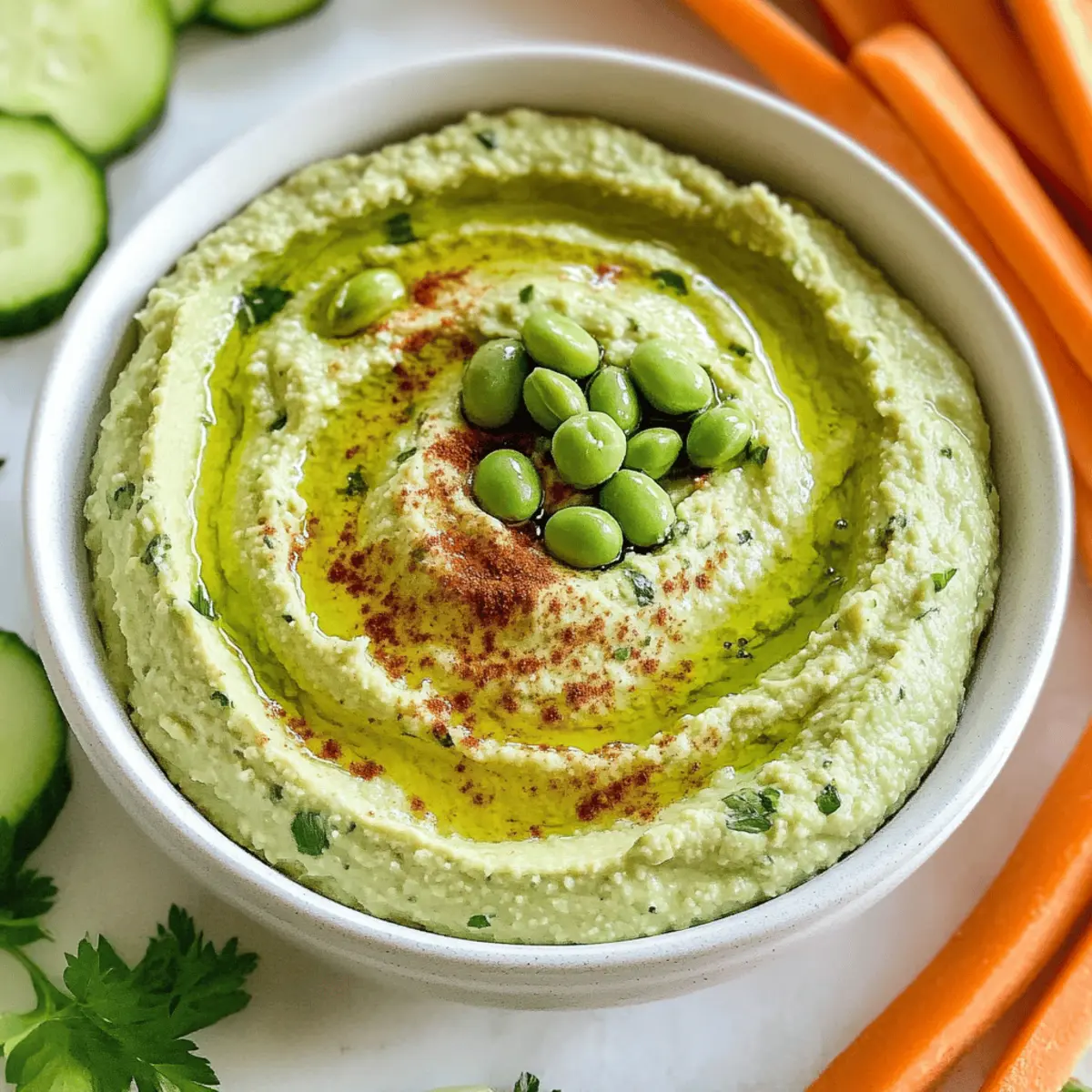 Hummus d'edamame crémeux et sain à la maison