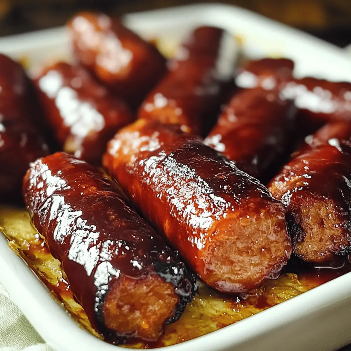 Côtelettes de saucisse hot-dog au four savoureuses