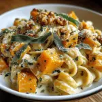 Pâtes à la courge musquée et à la sauge