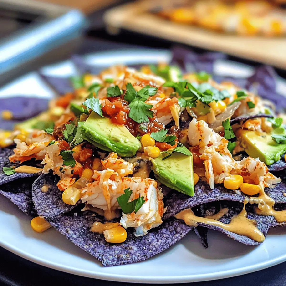 Nachos de crabe et avocat pour une soirée parfaite