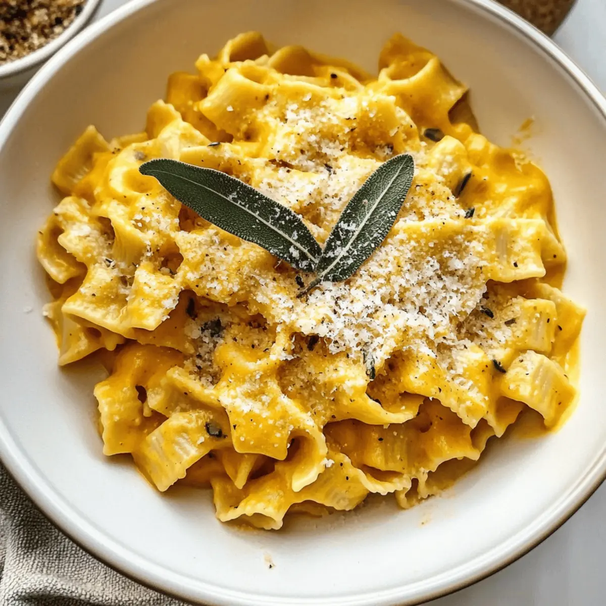 Pâtes à la citrouille avec sauge crémeuses et délicieuses