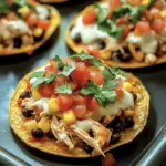 Tostadas de poulet rôti mexicain