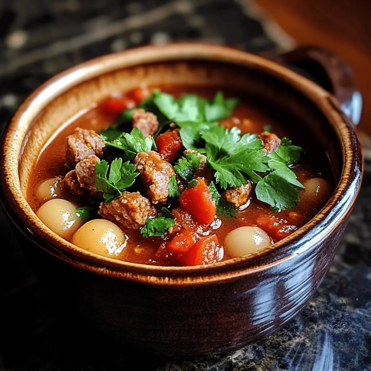 Posole épicé à la saucisse en 35 minutes