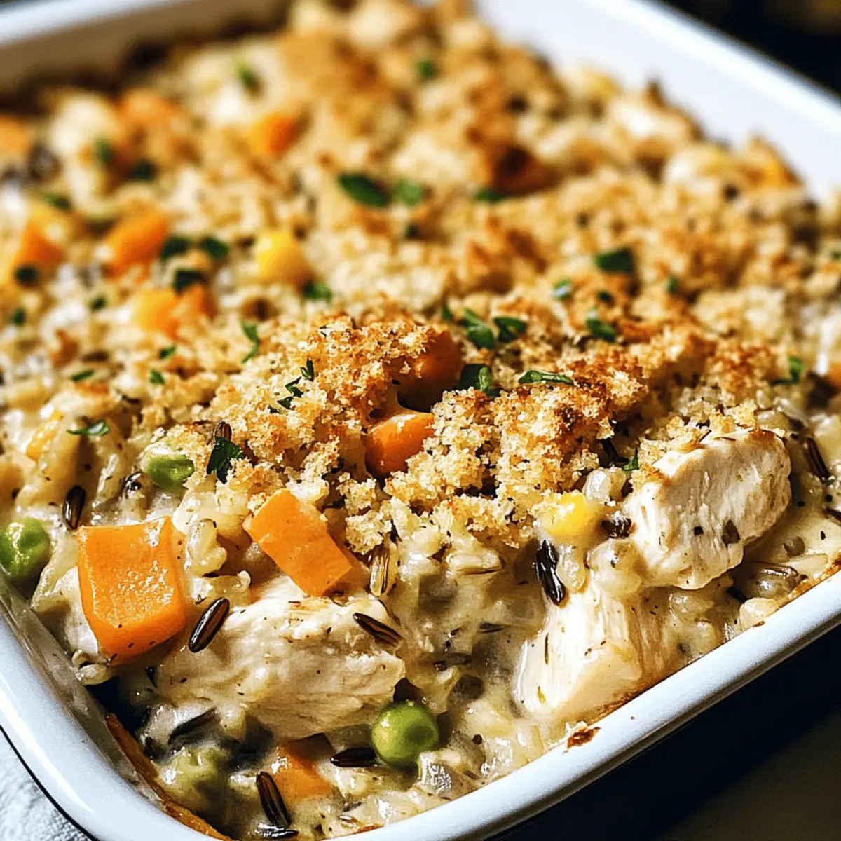 Casserole de poulet au riz sauvage à tomber par terre
