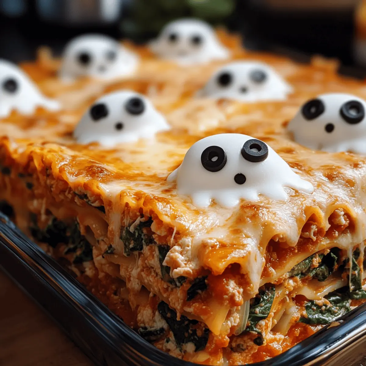Lasagne fantomatique pour un Halloween délicieux