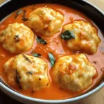 Soupe de tomates avec boulettes de fromage